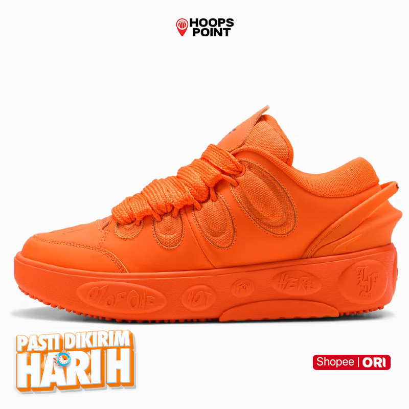 HOOPS POINT Sepatu Basket Puma La Francé Gifted Orange Original 31086701