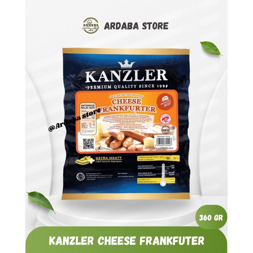 

Kanzler Sosis Cheese Frankfurter 360 Gram - ARDABA STORE