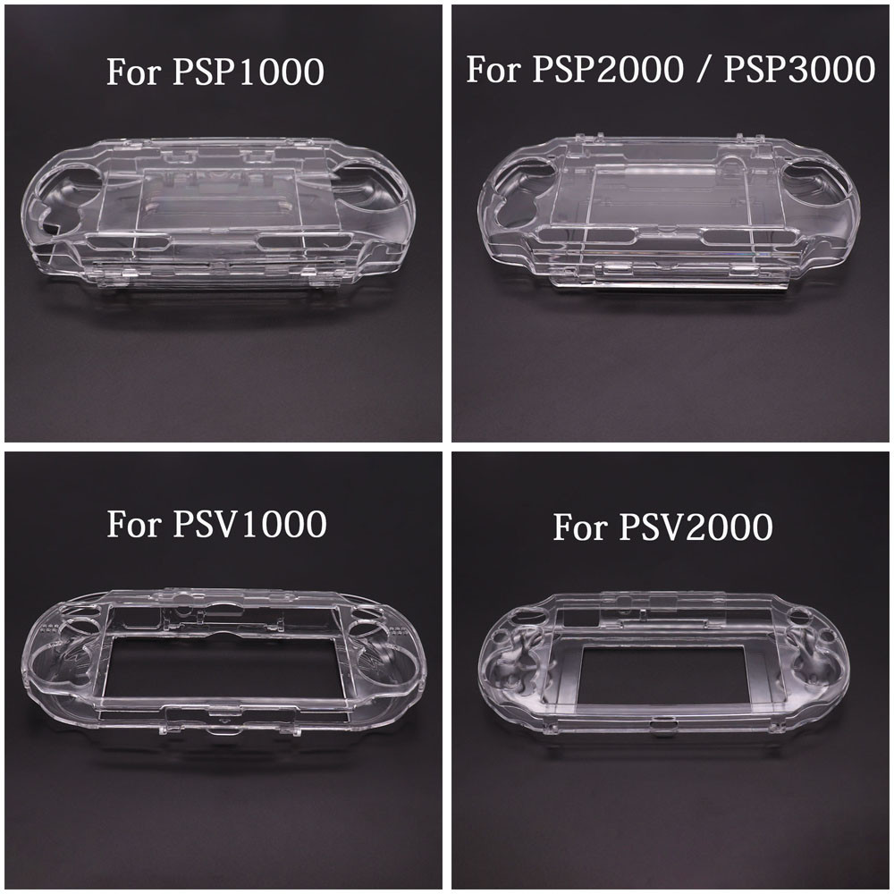 Clear Crystal Protective Case Hard Shell for PS Vita PSV 1000 2000 PSP Go Transparent Protection Cov
