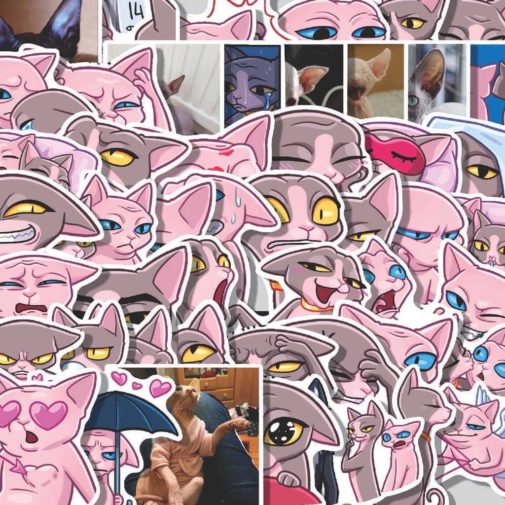 

Stiker Cutting Pack Stiker Animal Cute Ramses and Cleo Isi 100Pcs Series Aesthetic Lucu Keren Untuk Koper Bahan Vynil