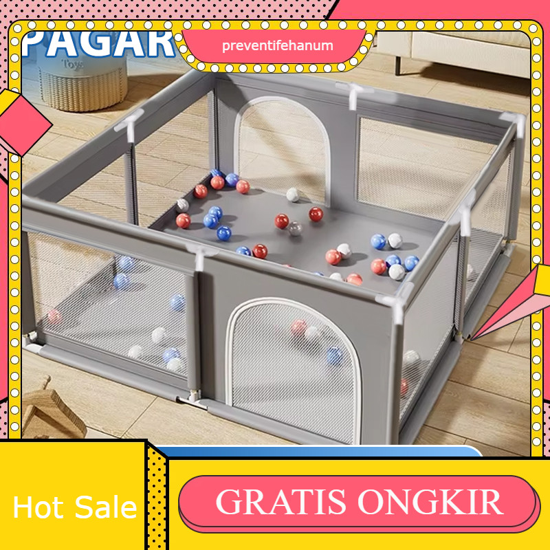 【COD】SUN Pagar bayi bermain 200*200cm /pagar bayi kolam mandi anak/tempat bermain anak/Baby Playfenc