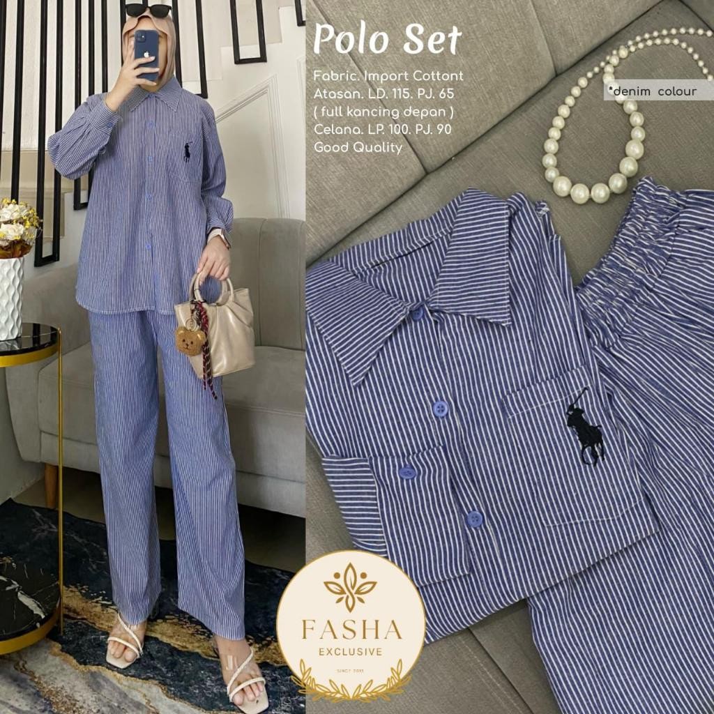 Fashion Wanita HQ POLO SET  From FASHa