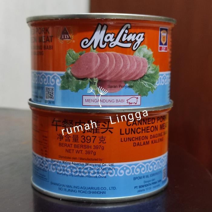 Maling TTS 397gr Luncheon Daging Babi Dalam Kaleng / Daging Maling