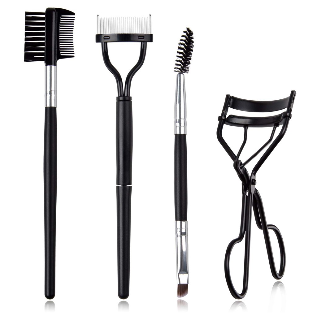 3/4Pcs Eyelash Comb Lashes Curler, Eyebrow Brush Comb Eyelashes Separator Tool Double Ended Professi