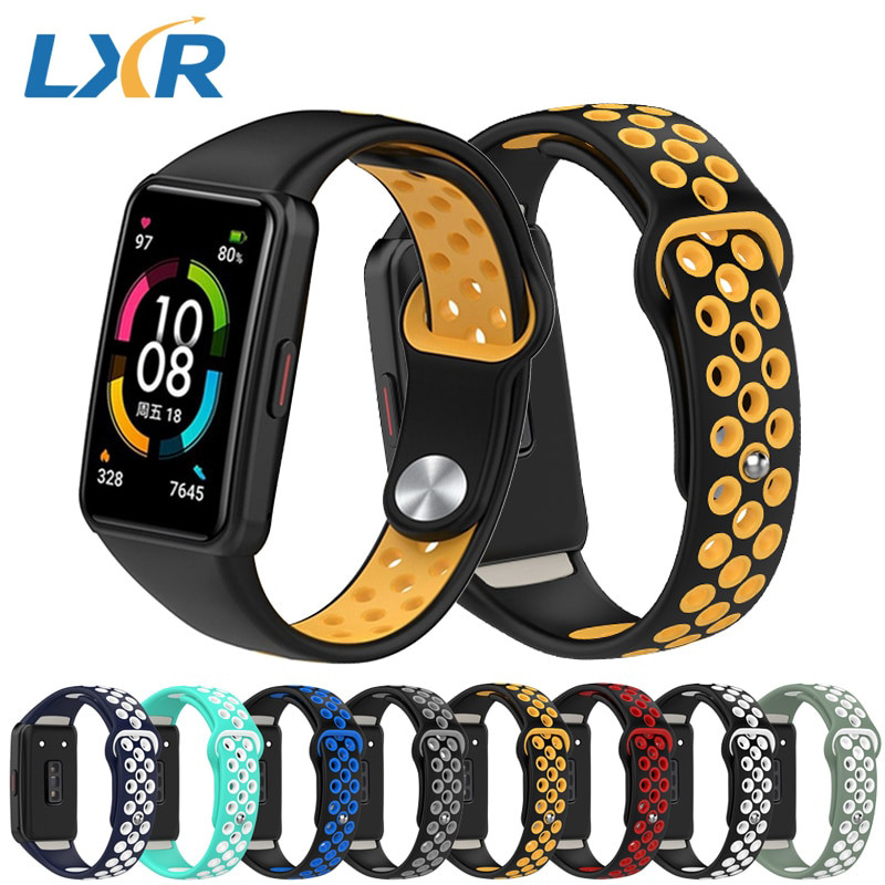 Silicone Strap For Huawei Band 6 huawei band6 Pro Smartwatch Replacement correa Breathable Sport bra