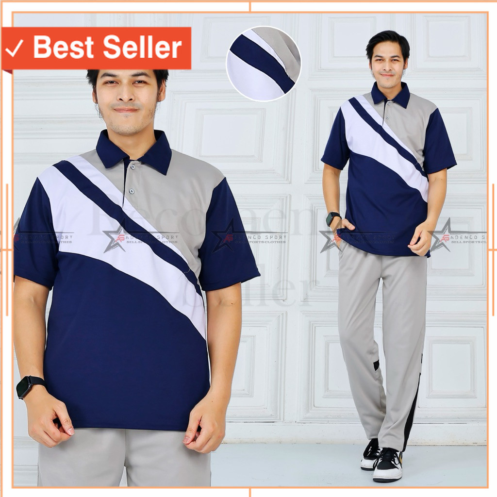 Setelan Baju Olahraga Senam Pria Lengan Pendek  / Setelan Kaos Training Olahraga Pria TerbaruBAJU SP