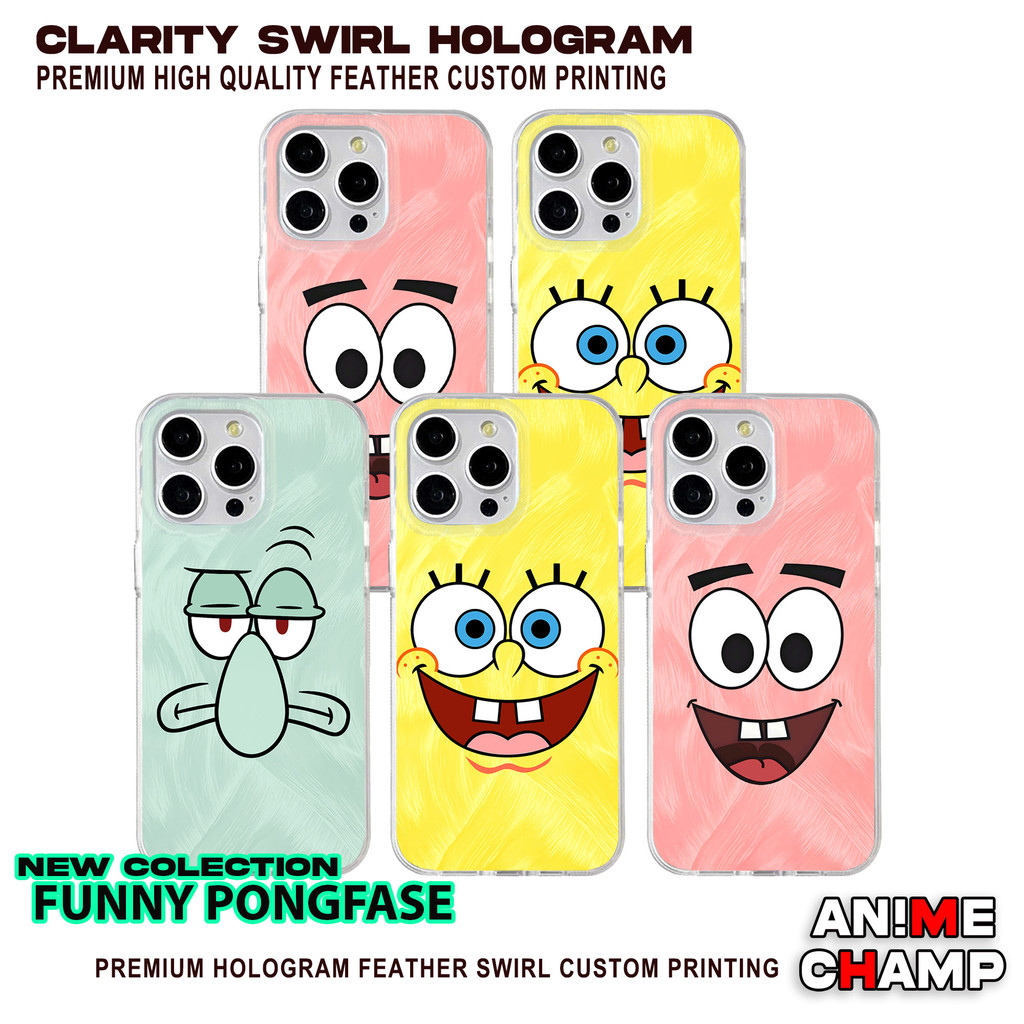 Casing Funny Pongface Oppo A5 A3X A17 A15 A57 A5PRO RENO6 RENO10 RENO11 RENO12 AC627 Karakter Anime 