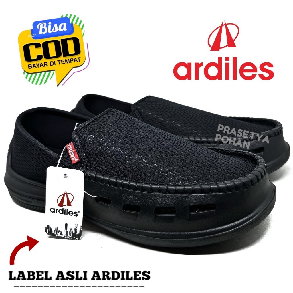 Sepatu Ardiles Slip On Pria Hitam Original Ardiles - Sepatu Ardiles Pria