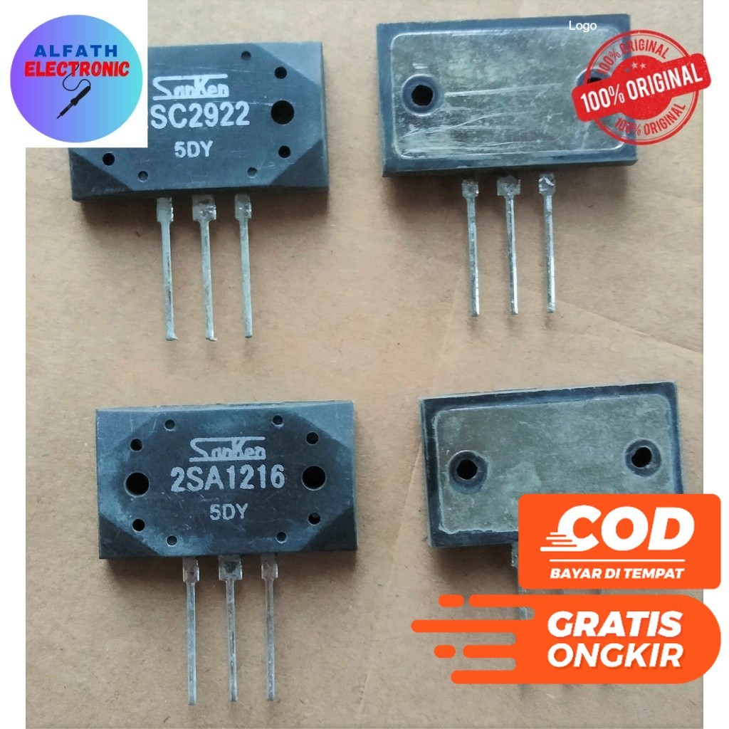 SATU SET TRANSISTOR FINAL SANKEN 5DY SA1216 SC2922 ORIGINAL SUPER JAPAN JEPANG