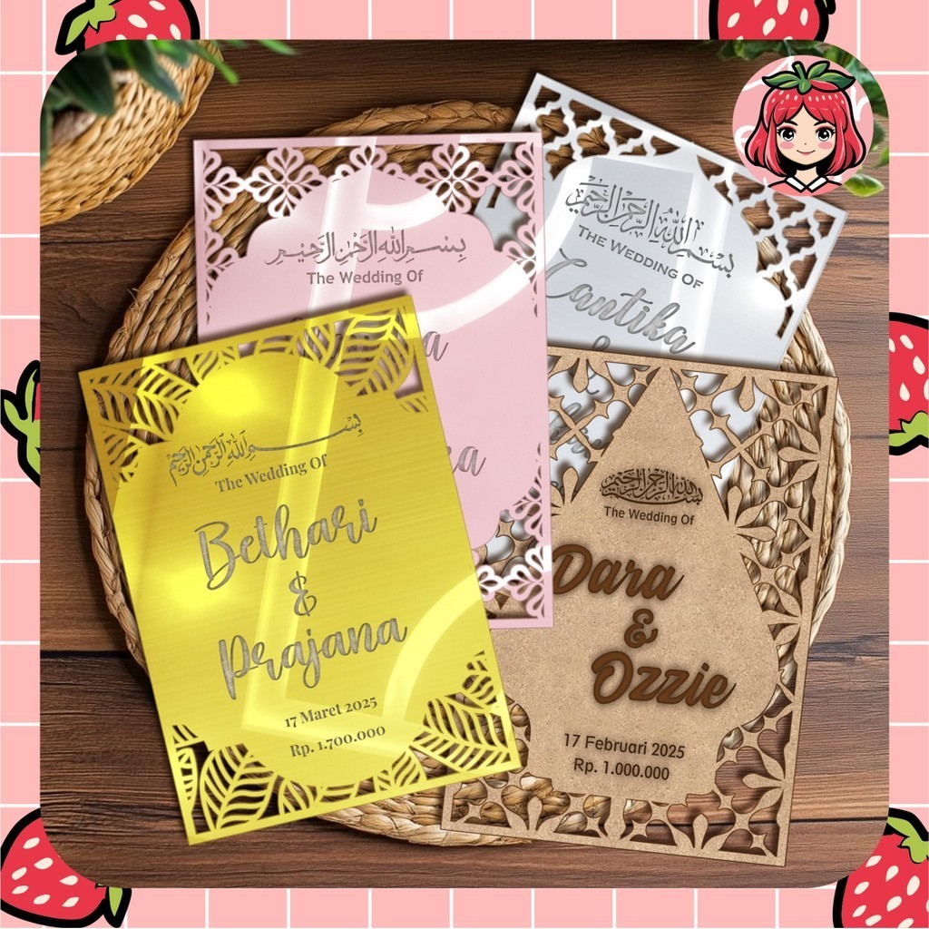 Mahar akrilik pernikahan | Seserahan pernikahan | Mahar aesthetic akrilik gold silver | Souvenir per