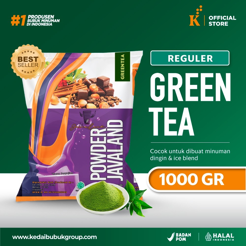 

Bubuk Minuman Bubble Powder Drink Green Tea ORIGINAL Javaland 1kg