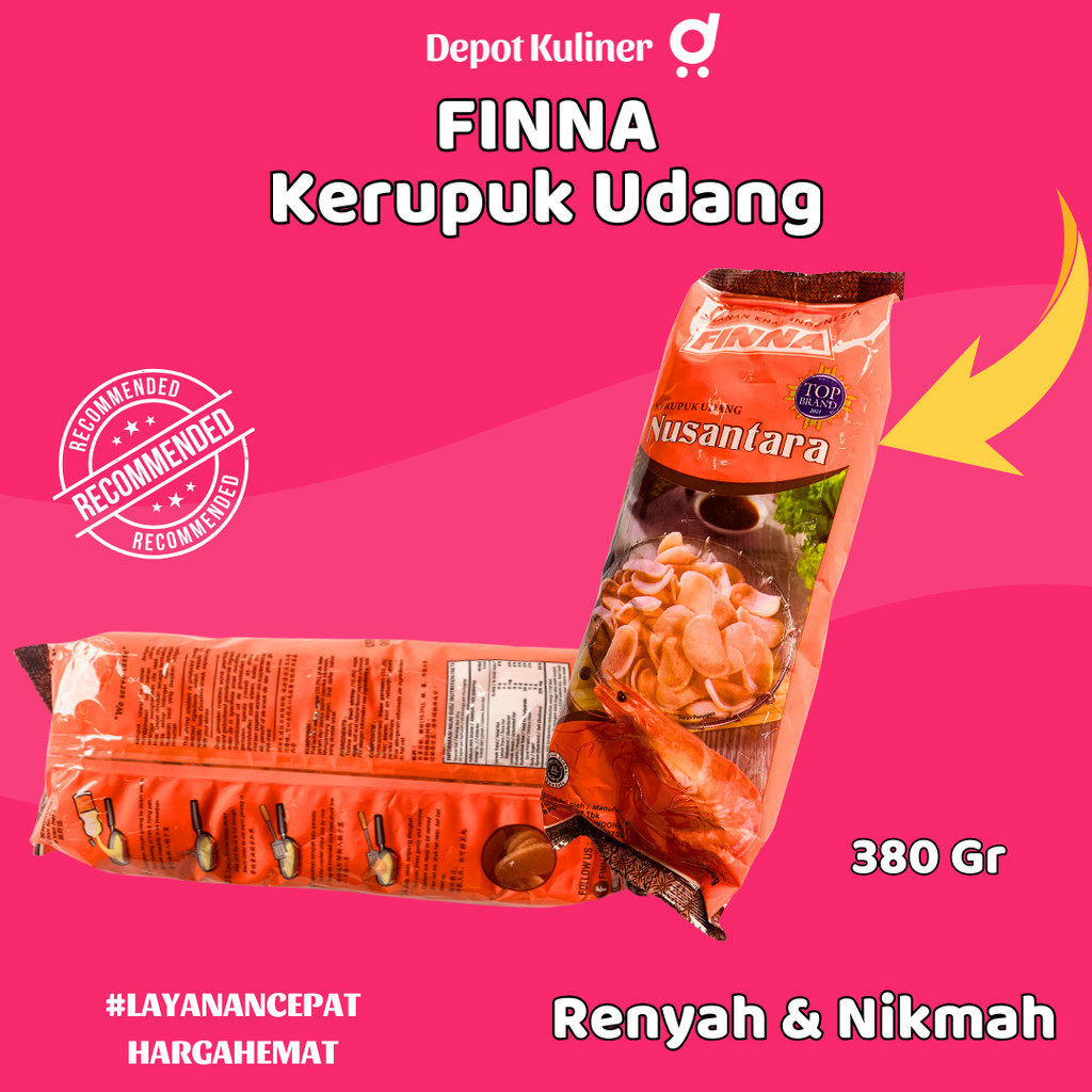 Finna Kerupuk Udang Mentah 380 Gr