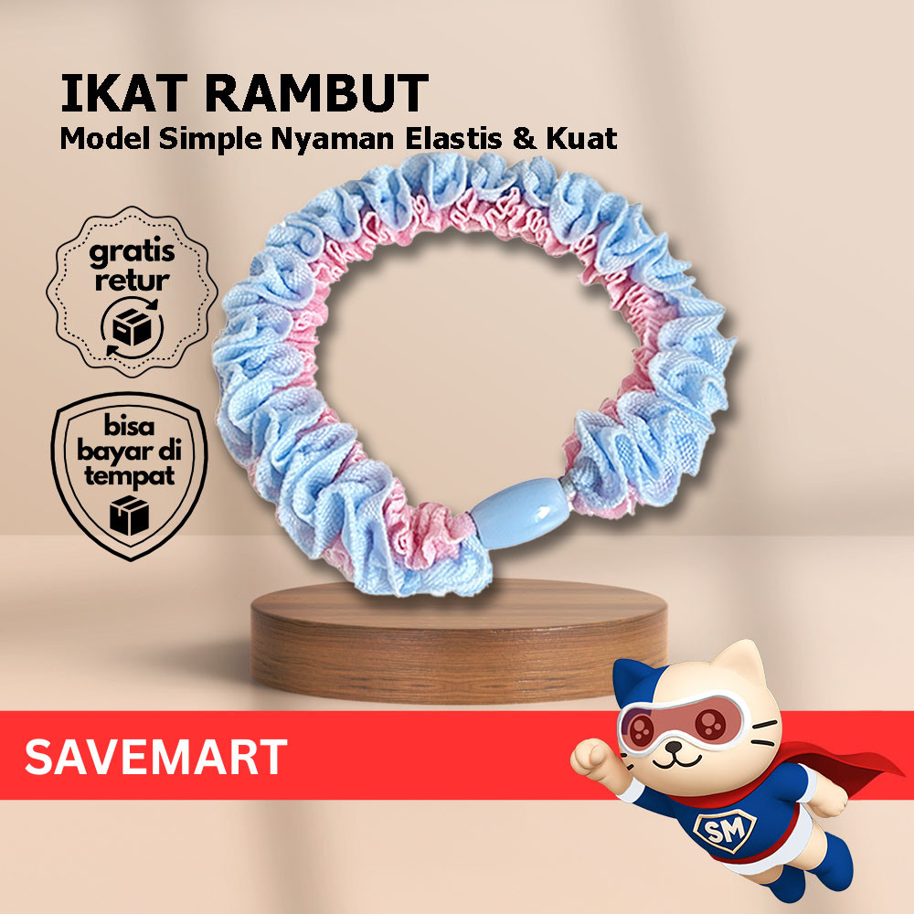 Aksesoris Wanita Aesthetic Hair Tie Ruffle Warna Pastel Korea Style Hair Tie Ruffle Hair Tie Ruffle