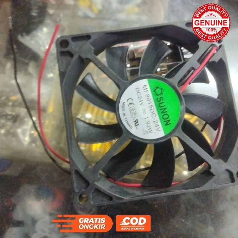 FAN DC 24 VOLT 8 CM TEBAL 1,5 CM KIPAS 24V 8CM HEATSINK SUNON