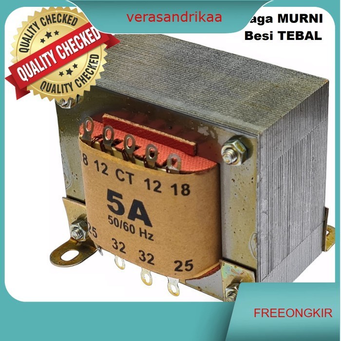 Trafo 5A CT Adaptor Power Supply Transformator AC 110V/220V ke 12V-32V