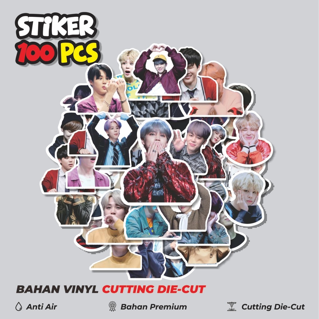 Terbaru! 50 pcs Stiker BTS1 Park Jimin Series 01 Dekorasi Lucu Kreatif untuk Notebook, Skateboard, H