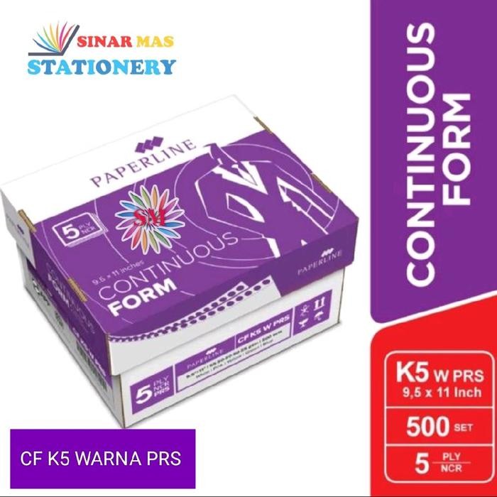 

Paperline Continuous form 5 PLY PRS Warna 9,5"x11"/Kertas Computer CF 5 Rangkap Bagi 2 Warna Full by Fajar SA