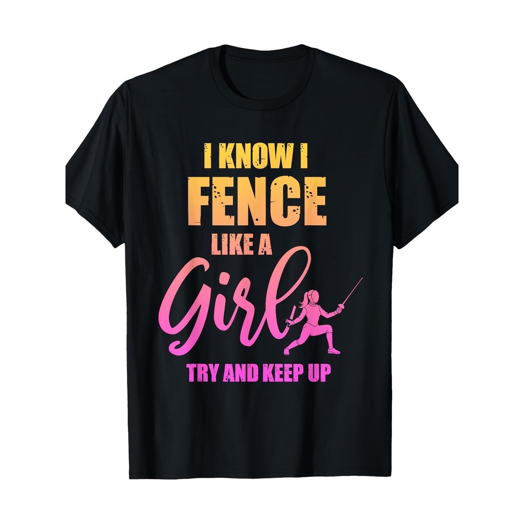 Kaos Pria Katun 180gsm Motif Tulisan Fencing Mom Like A Girl Baju Olahraga Lucu