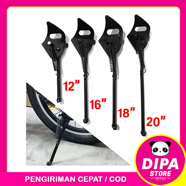 Standar Sepeda Anak Besi Hitam Kickstand BMX Ukuran 12 16 18 20 Inch Jagang Kokoh / TS-21