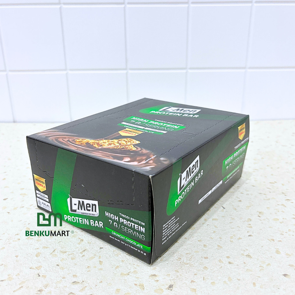 

[BOX] L-Men Protein Bar Crunchy Chocolate (12 x 22 gr) - Camilan Rendah Lemak Tinggi Protein - CRUNCHY CHOCOLATE (264 gr)
