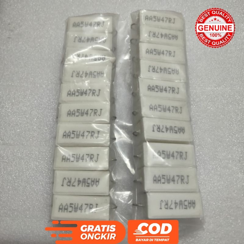 RESISTOR KAPUR 5 WATT 47 OHM 5W 47OHM