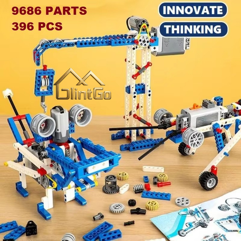 Terlaris Lego 9686 Alat Pembelajaran Partikel Kecil Set Mesin Mekanik Yang Dapat Dirakit Sains Dan T