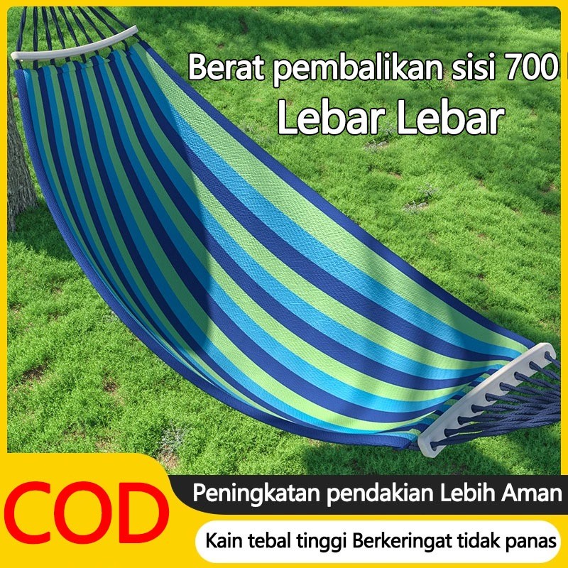 [COD] Hammock Single  & 150x250 – Ayunan Gantung Dewasa, Camping Outdoor, Taman Santai Murah