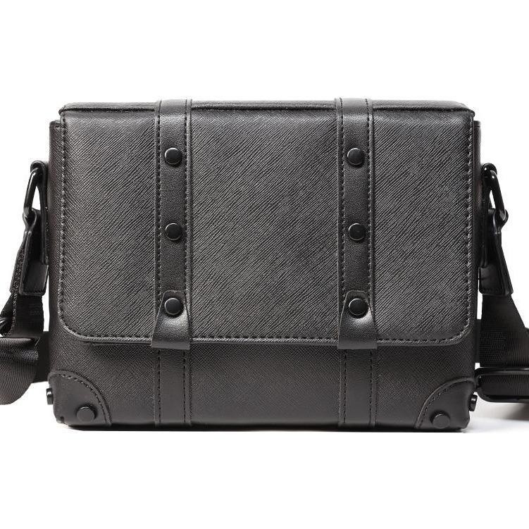 HEGEMAN.SHOP Leather Concept KEANU Tas Selempang Pria Kulit Tas Kulit Cowok Tas Pria Tas Jalan hitam