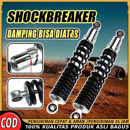 COD Shockbreaker Sepasang Shock Belakang Motor Bebek | Shock Tabung Universal 310MM | Shockbreaker M