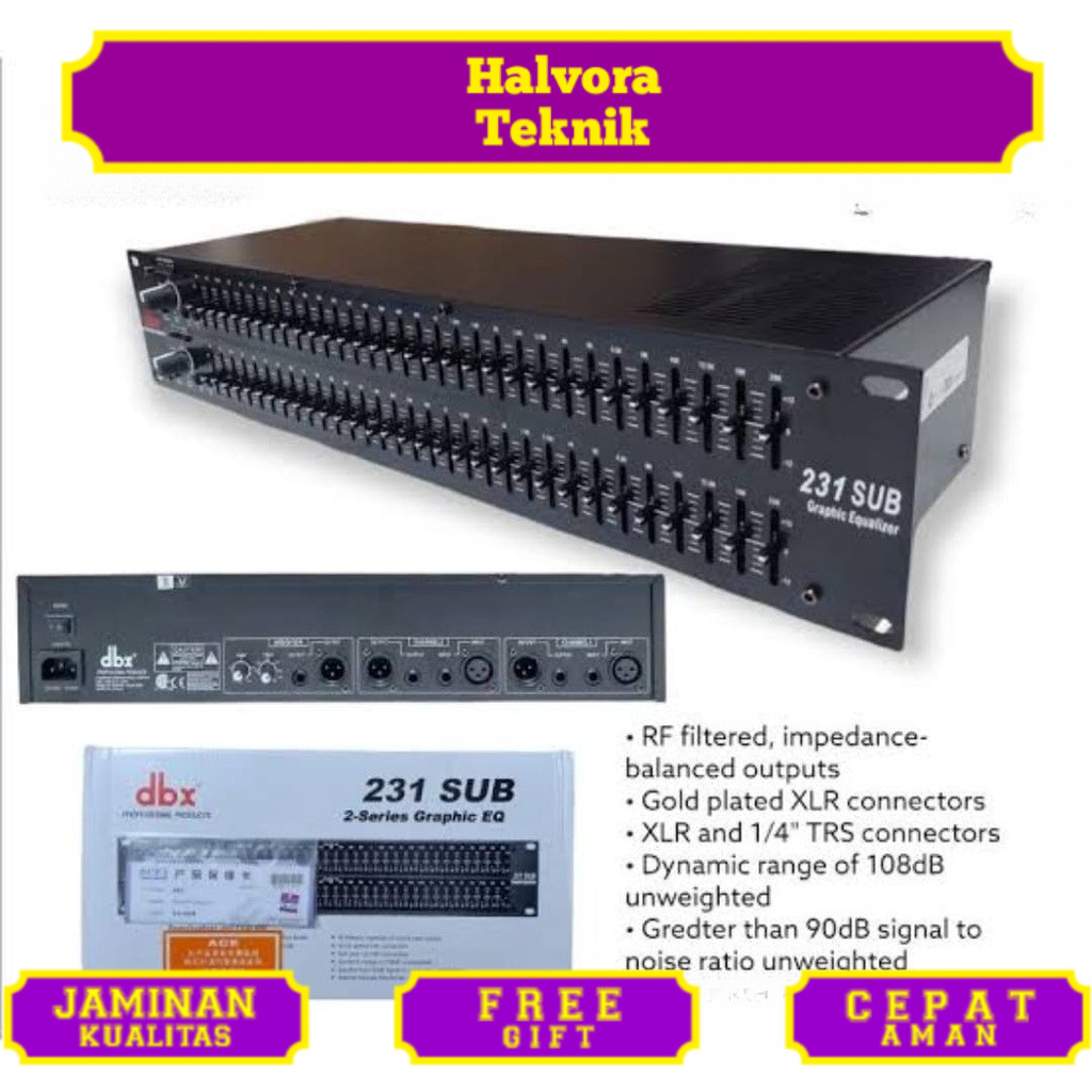 Equalizer DBX 231 Plus SUB / DBX 231 + SUB / DBX 231 SUB GRADE A+