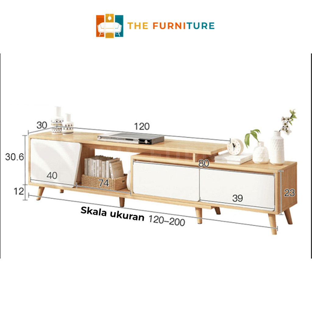 Latopia_ The Furniture- Meja Tv / Rak Tv / Lemari Tv / Meja Tv Minimalis Modern / Meja Tv Kayu