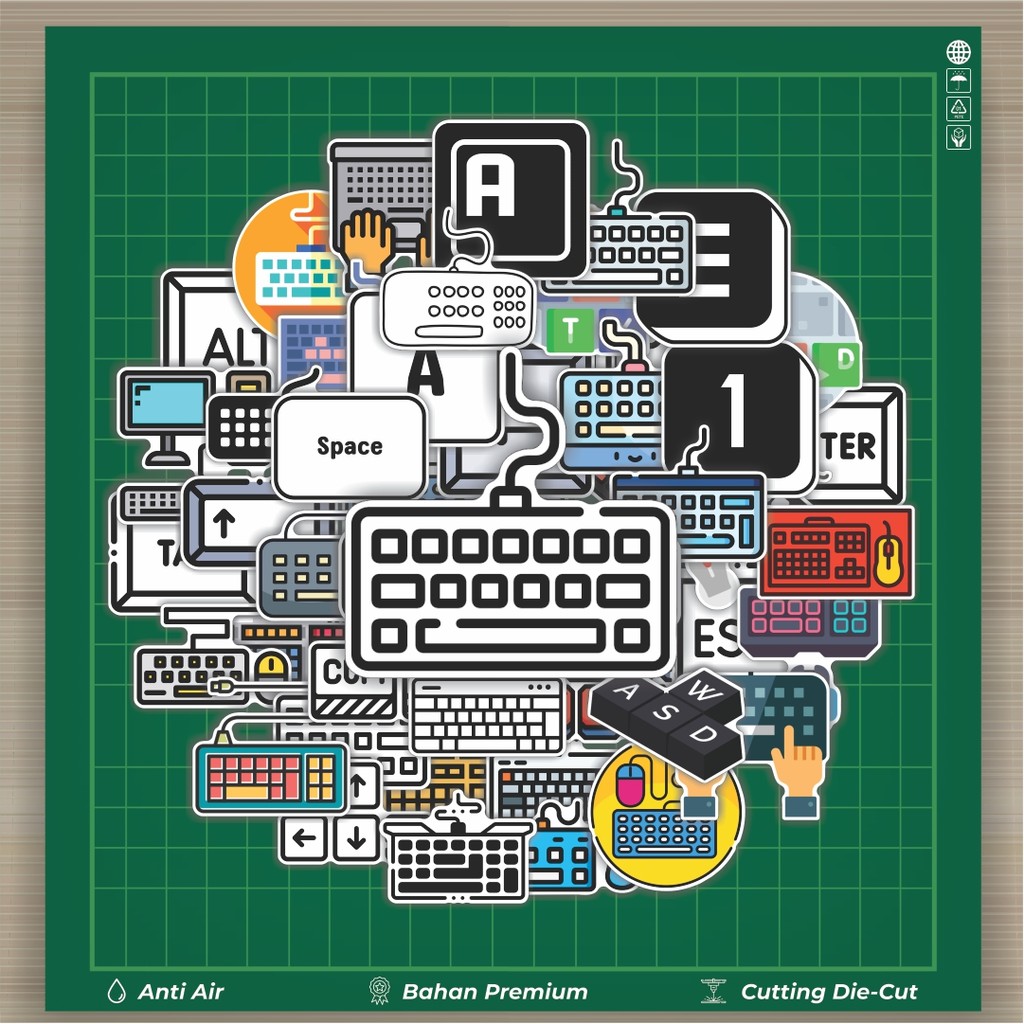 HOT 50 PCS STIKER Stiker Keyboard Stiker Fashion Cars Decal Dingin Kartu Album Custom Vinyl Anti Air