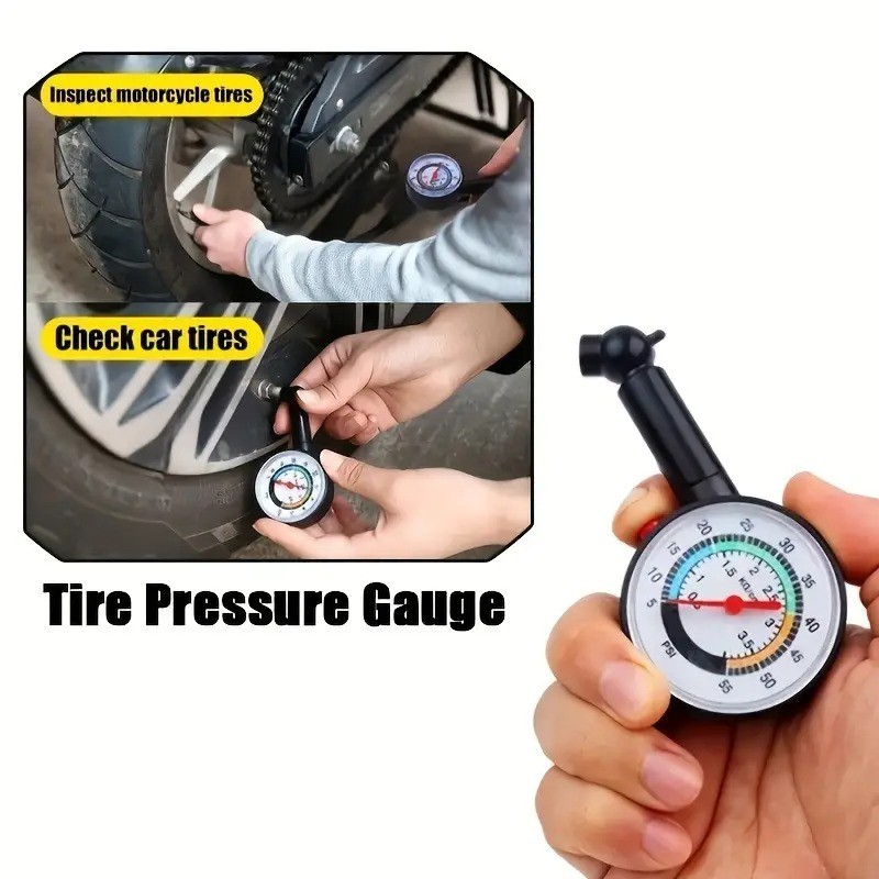 Alat Ukur Tekanan Ban Mobil Motor Manometer Analog Tire Gauge - Tire gauge mobil motor - Alat ukur b