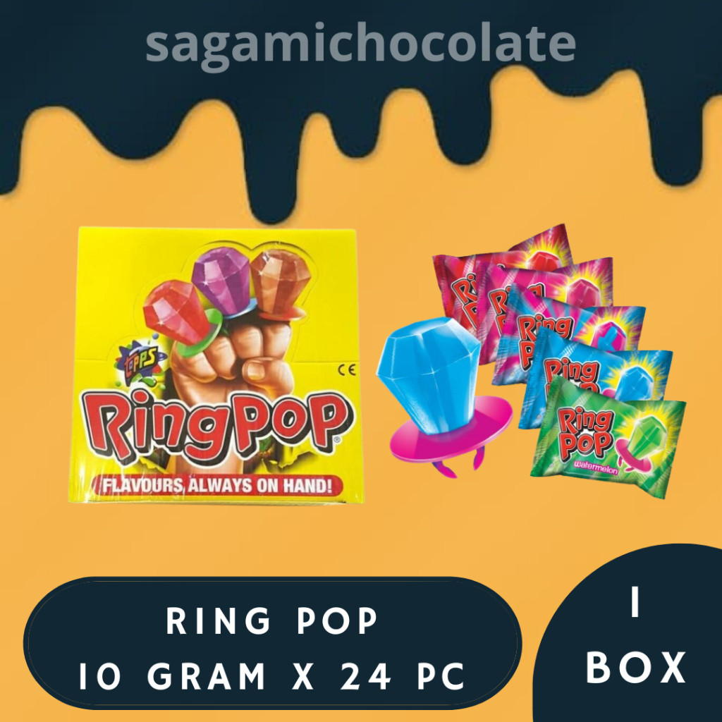 [  LUCIAMO ] PERMEN RING POP / PERMEN CINCIN / PERMEN DOT ( 1 BOX / 24 PC )