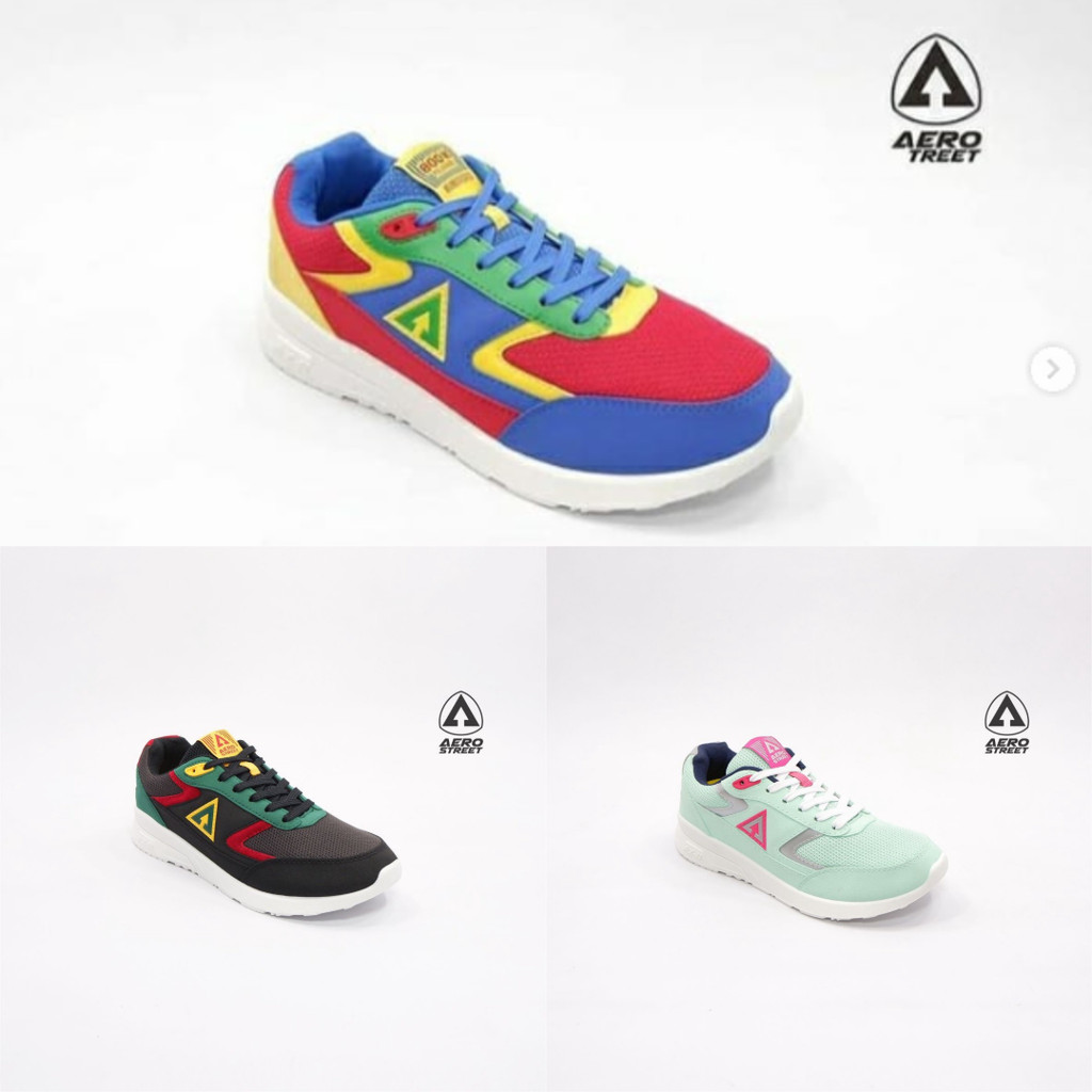 Aerostreet 36-45 Osaka Hitam Merah 800k Spesial Edisi - Sepatu Sneakers Pria Wanita - NO BOX