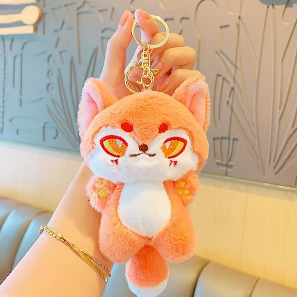Gantungan kunci kucing warna emas premium boneka import premium ganci gantungan tas