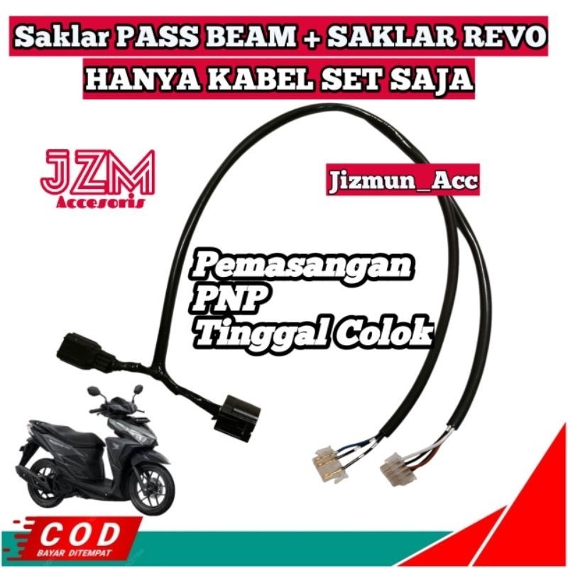 Saklar Sakelar Switch Revo + Pas Beam 3 Fungsi Untuk Vario 125 150 Led Old 2015 2016 2017