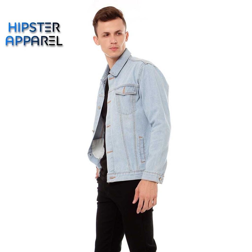 Hipster JAKET jeans denim bioblitz/biru muda - JM