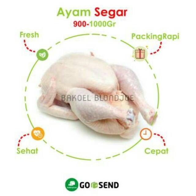 DAGING AYAM POTONG SEGAR UTUH 1KG / BROILERS / FRESH CHICKEN / CHICKEN MEAT / BAKOELBLONDJOE Best Se