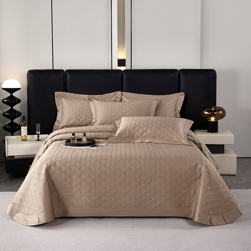 Luxury 1000TC Egyptian Cotton Quilted Bedspread, Queen King Size, Bed Cover, Mattress Topper Coverle