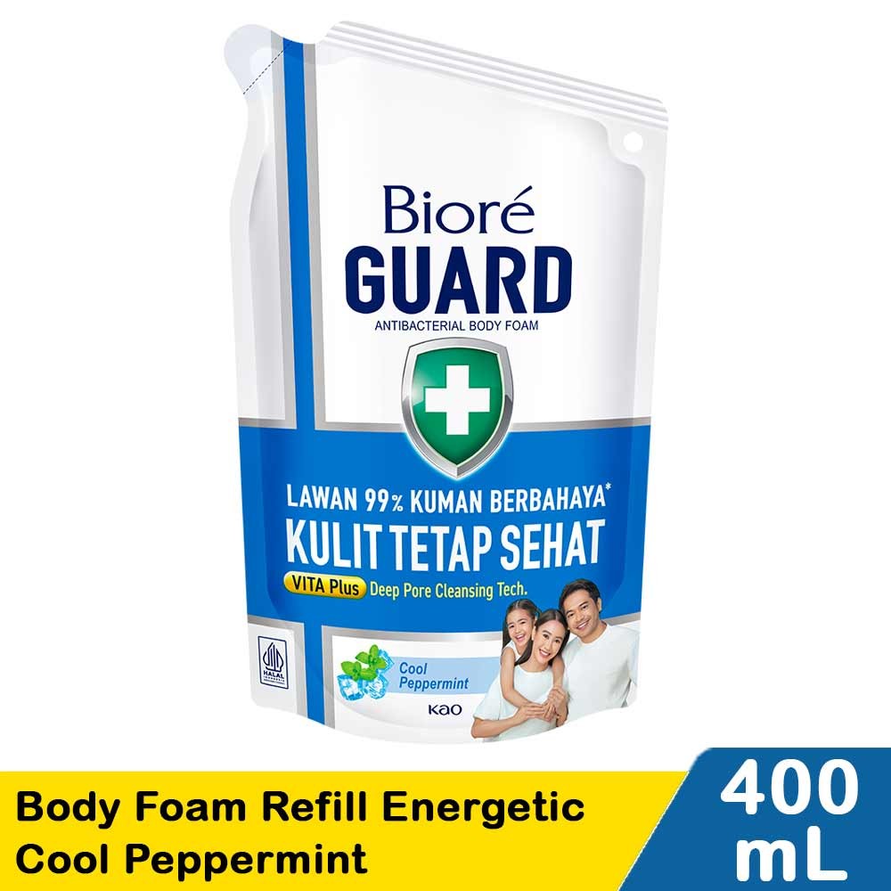 KAO BIORE BODY FOAM REFILL ENERGETIC COOL 450/400mL