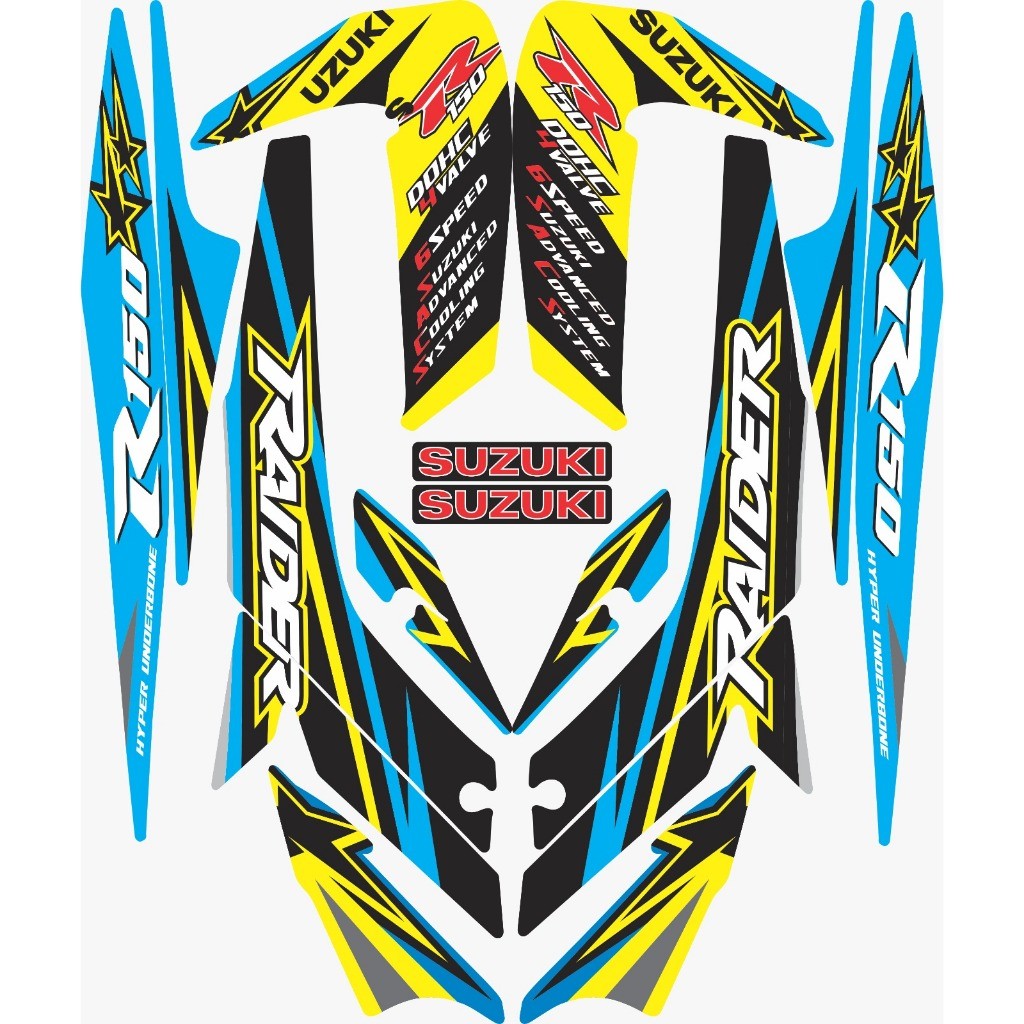 (COD) STRIPING SUZUKI SATRIA FU BARONG - STICKER VARIASI SUZUKI RAIDER R150 SATRIA FU BARONG
