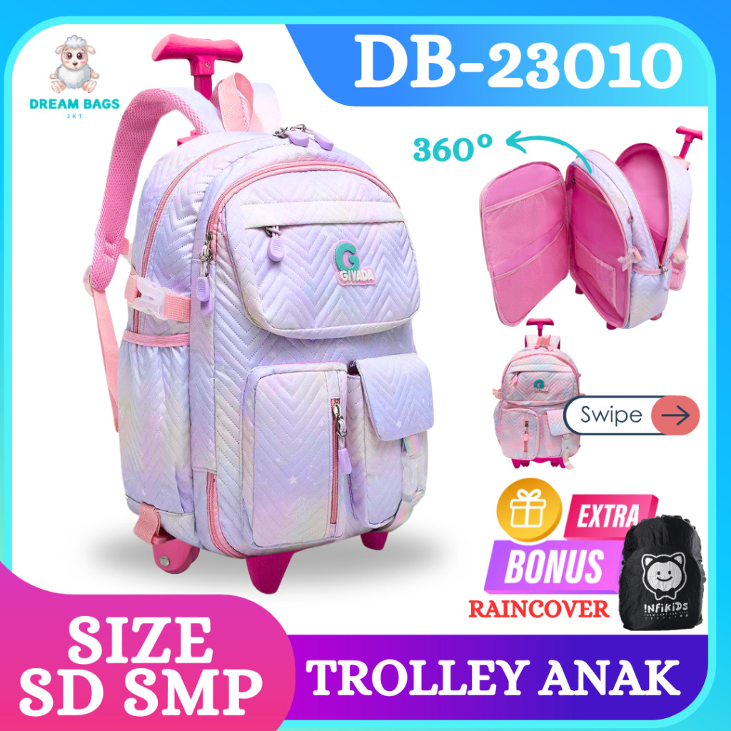 PROMO TAS TROLY ANAK PEREMPUAN SD SMP Tas Trolley Anak Perempuan Tas Troly Anak Sekolah SD Tas Koper