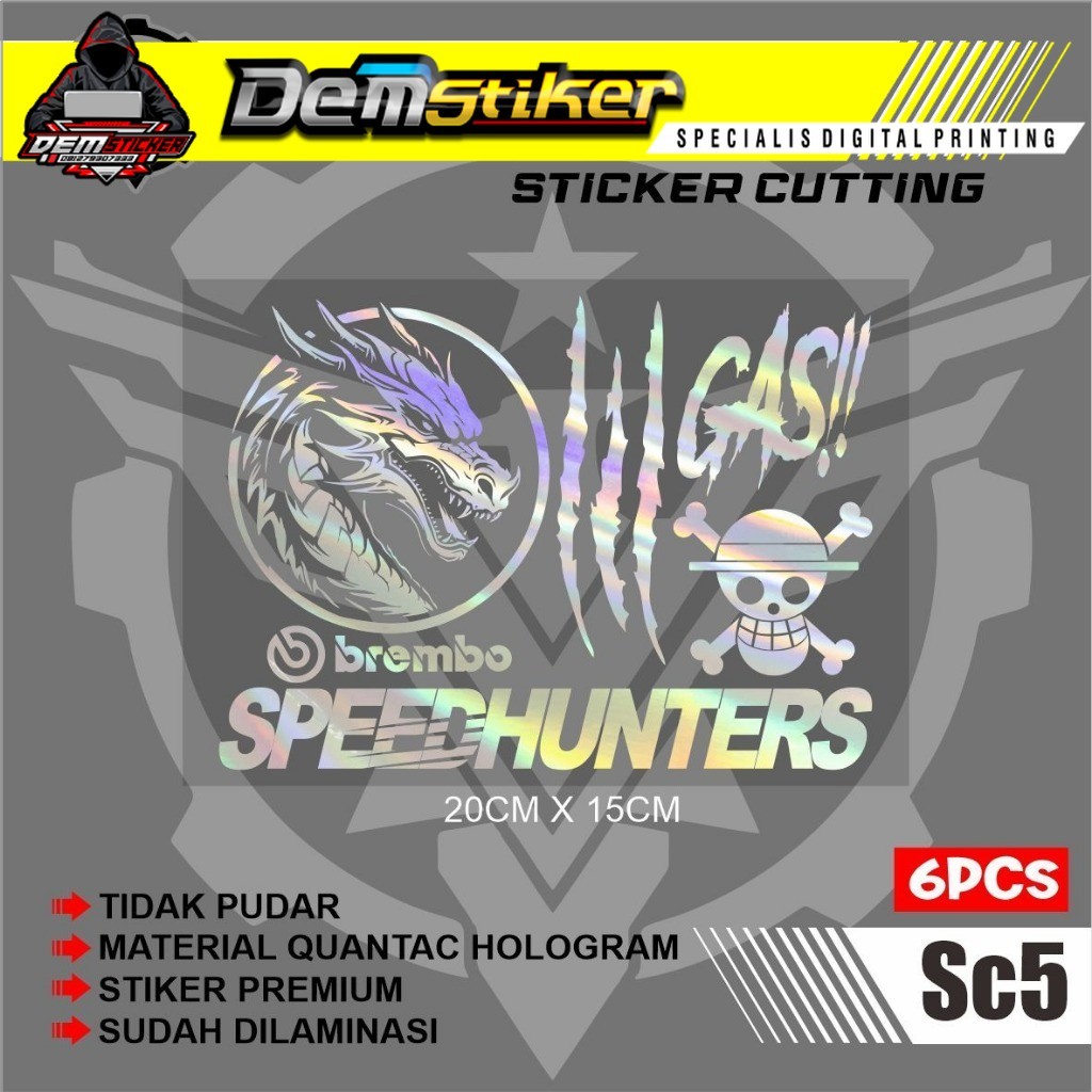 Stiker NAGA stiker cuting 6PCS  stiker viral dan keren,untuk motor,mobil,hp,laptop dll