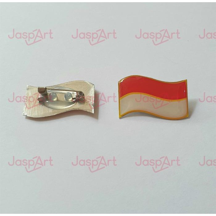 Pin bendera merah putih Bahan Premium Kuningan - bahan kuningan