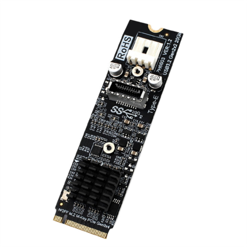 Front Panel M. 2 NVME Pcie 20Gbps Type C& Type E USB 3.2 Adapter Card ASM3242 Chip For Type E Port F