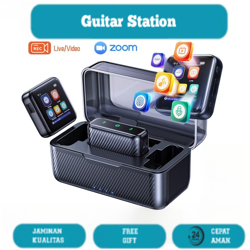 TNW N15 Wireless Microphone Clip On Mic Hp dan Kamera Lavalier Mikrofon untuk Live Vlog Tiktok Youtu