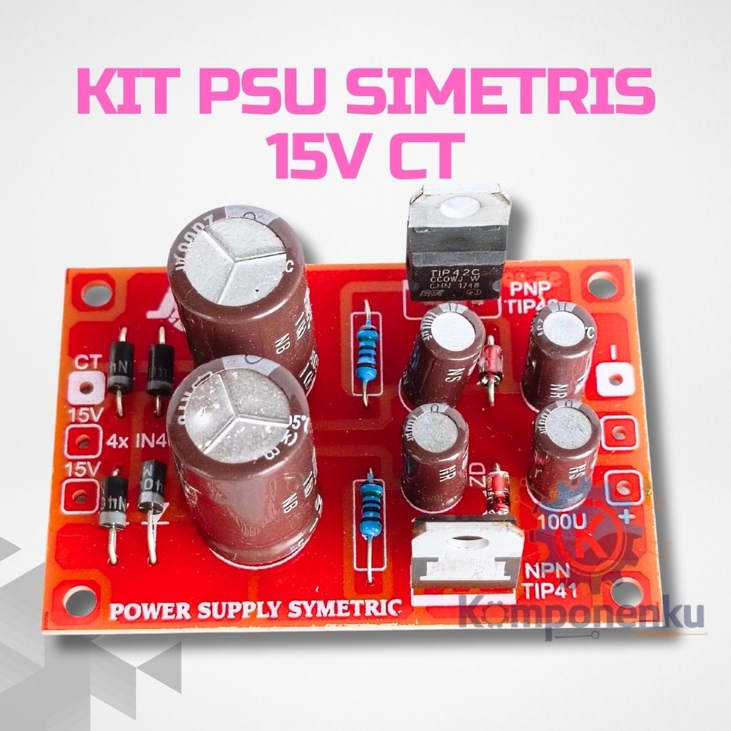 Kit PSU Simetris 15V CT | Power Supply Tone Control & Audio