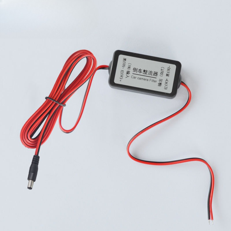 Car Rear View Rectifier 12V DC Power Relay Capacitor Filter Connector for Backup Auto Car Camera Fil