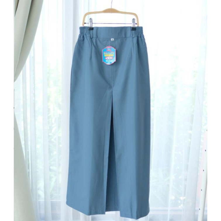 Rok span panjang Abu Putih Hitam dan Coklat Rok Sekolah Sma bahan FAMATEX dan DRILL (Licin)